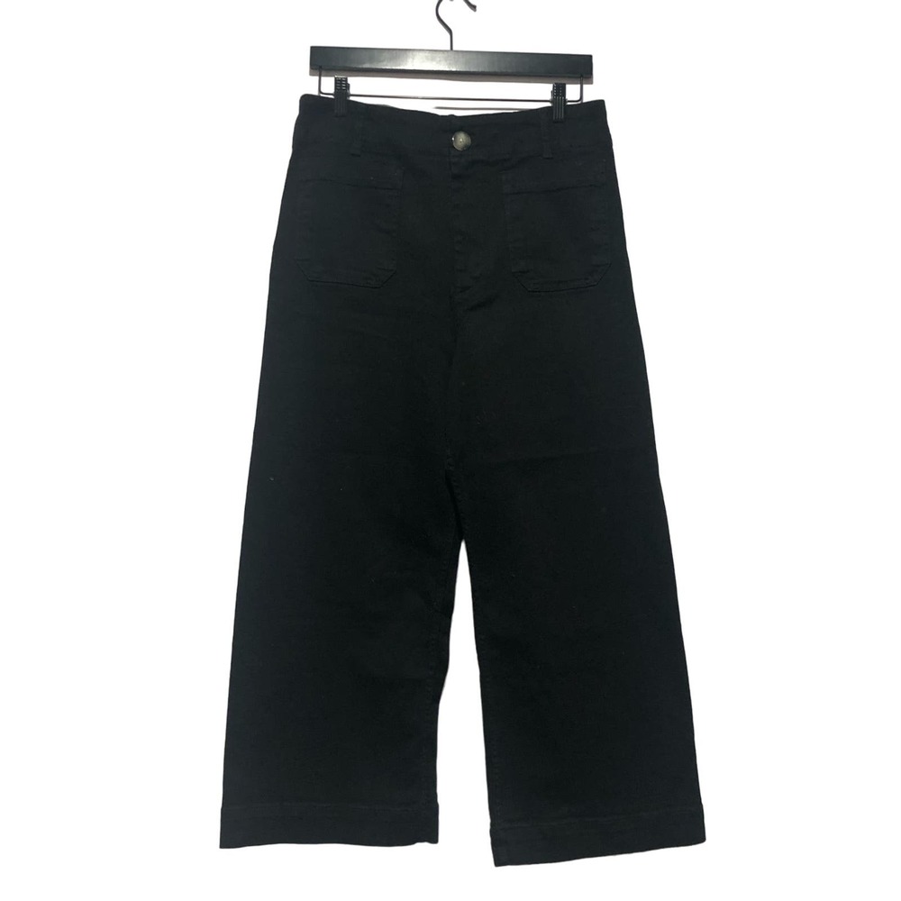 Anthropologie Black Wide-Leg Jeans